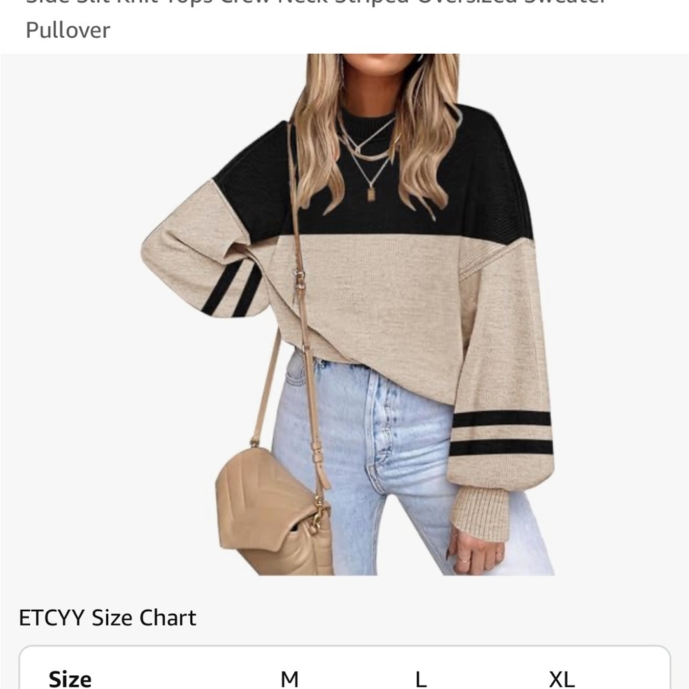Black and off white sweater